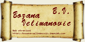 Božana Velimanović vizit kartica